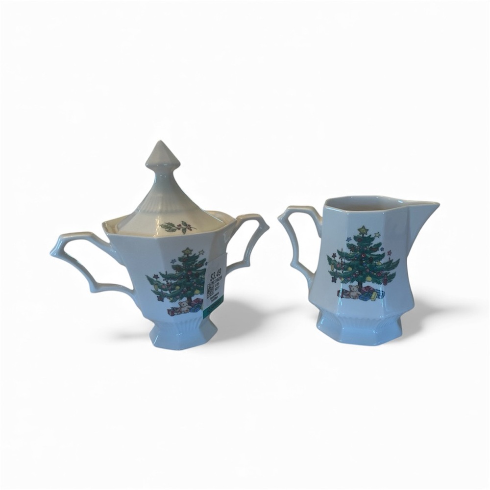 Nikko Christmastime Sugar and Creamer Set